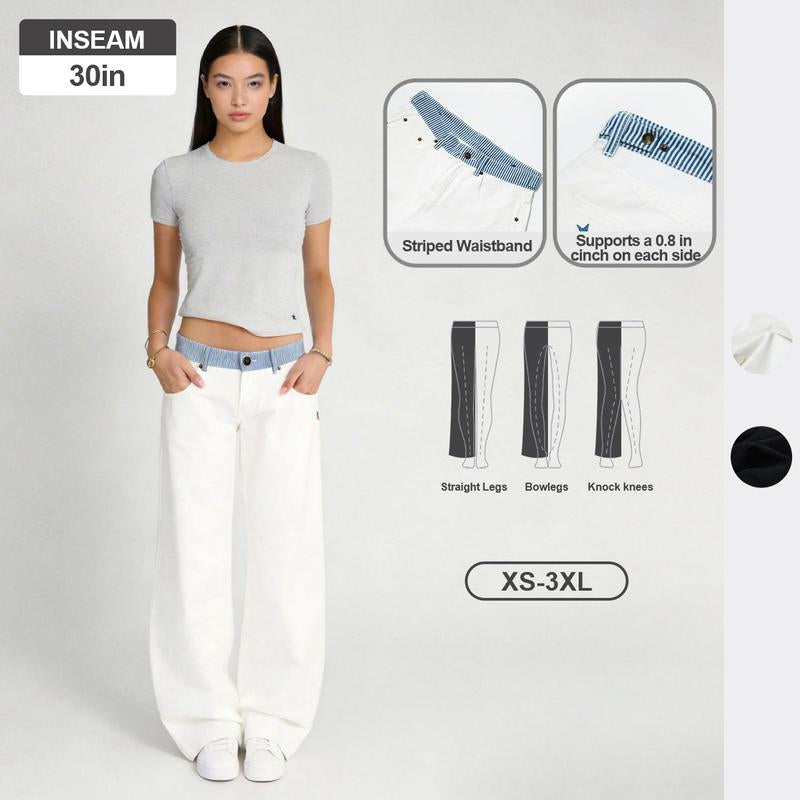 Navy Stripeband Jodie Jeans