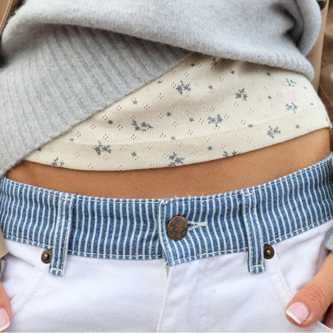 Navy Stripeband Jodie Jeans